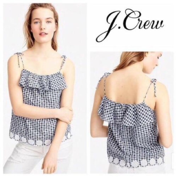 J.crew gingham tank top